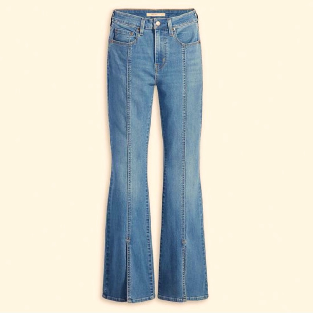 Levi's 726 High Rise Flare Split Hem Jeans size 28